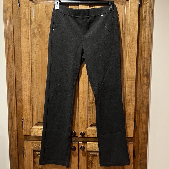 Calvin Klein Jeans Womens Gray Ponte Knit Stretch Legging Pants Size Large - Picture 1 of 8